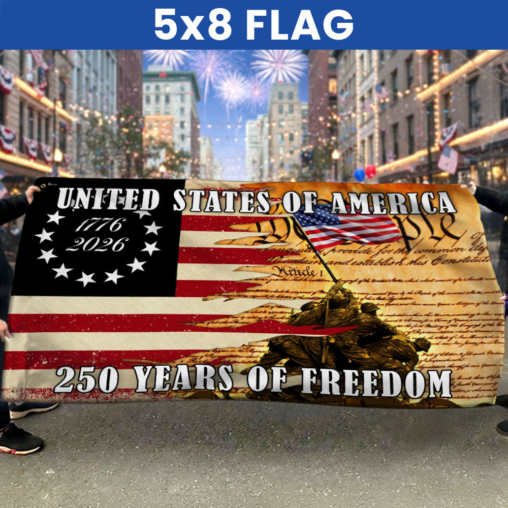 United States of America We The People Patriotic Grommet Flag for 250 Years