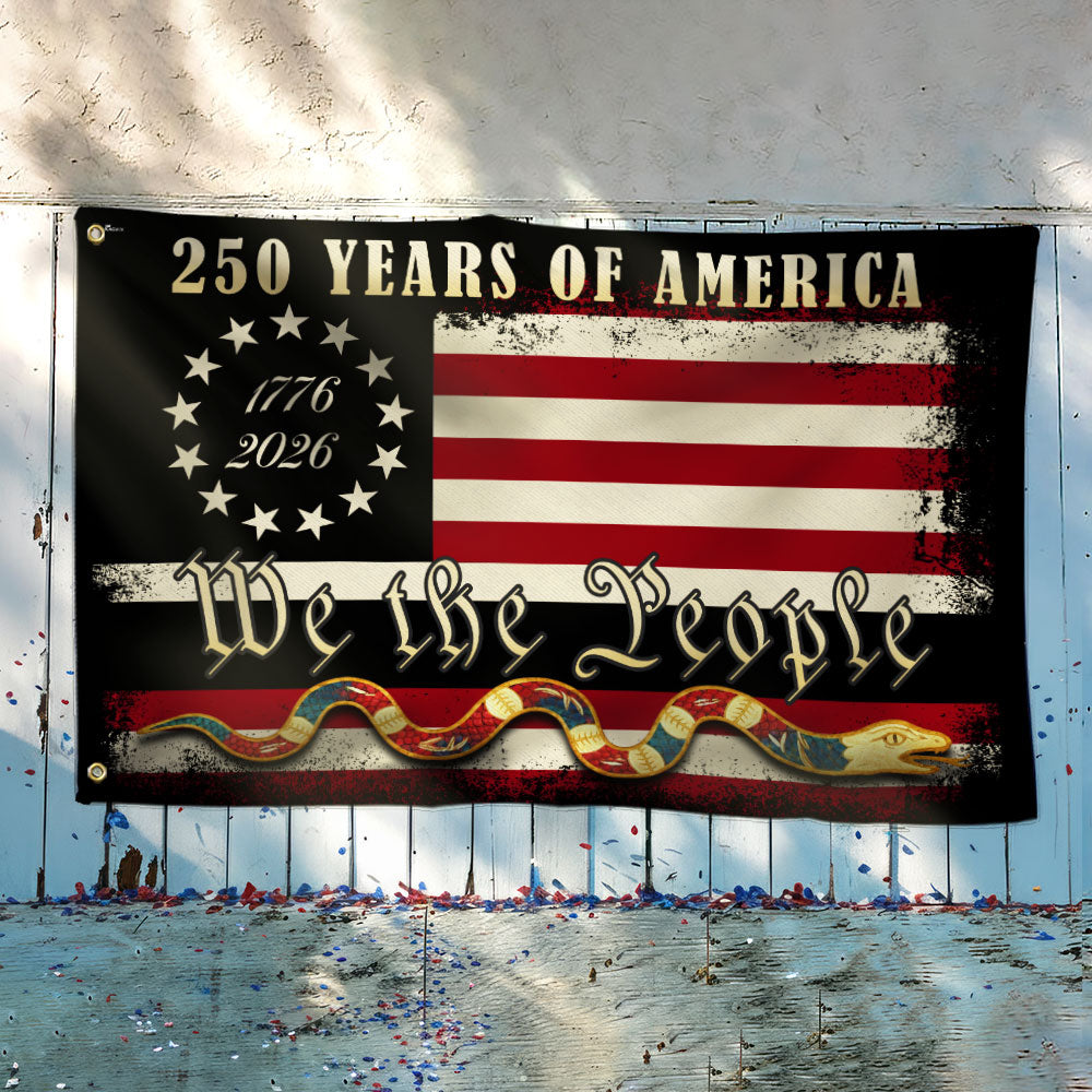 We The People 1776 2026 American Grommet Flag, 250 Years of American Heritage Patriotic