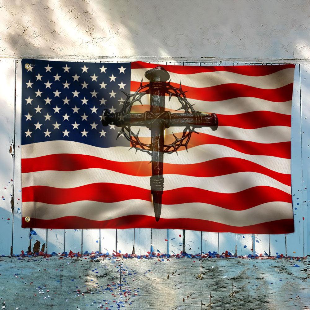 Christ America Patriot Grommet Flag, 250 Years Blessing Nation Under God