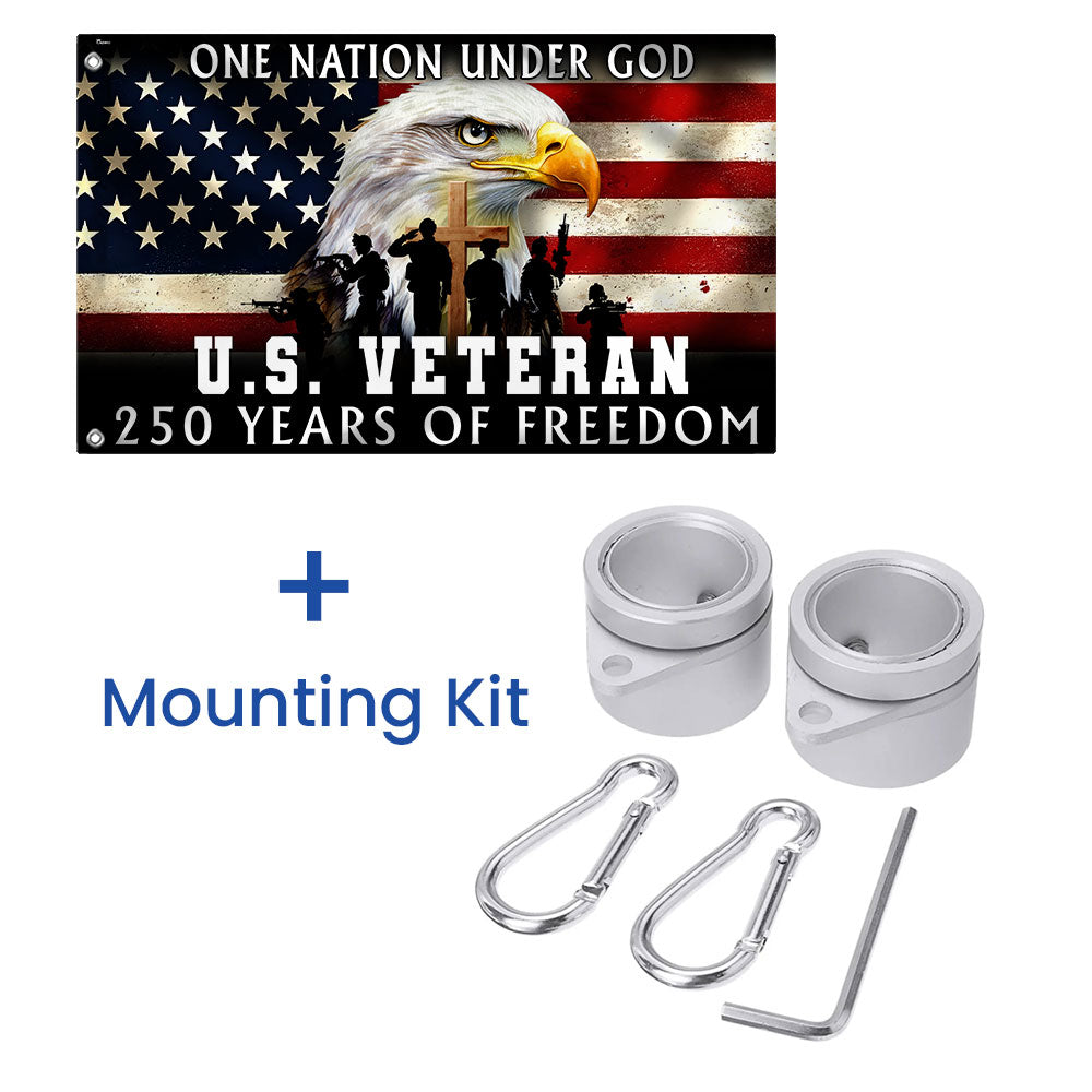 America 250th Anniversary Flag, US Veteran Semiquincentennial 1776 2026 Grommet Flag