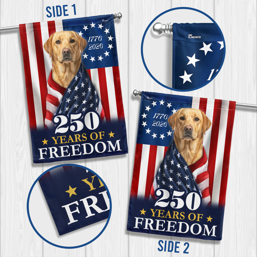 Patriotic Labrador Retriever American Flag for 250 Years Anniversary