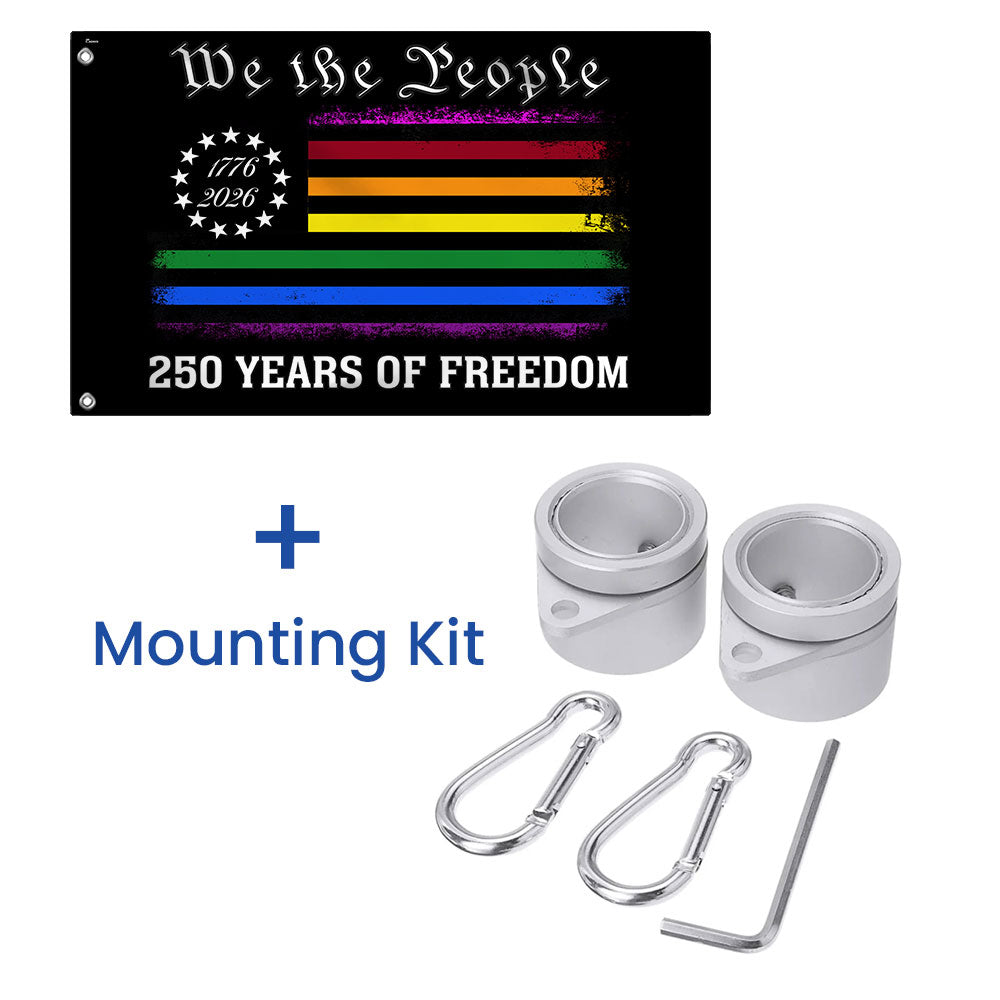 250 Years of Freedom LGBT Pride, We The People Means Everyone 1776 2026 Grommet Flag