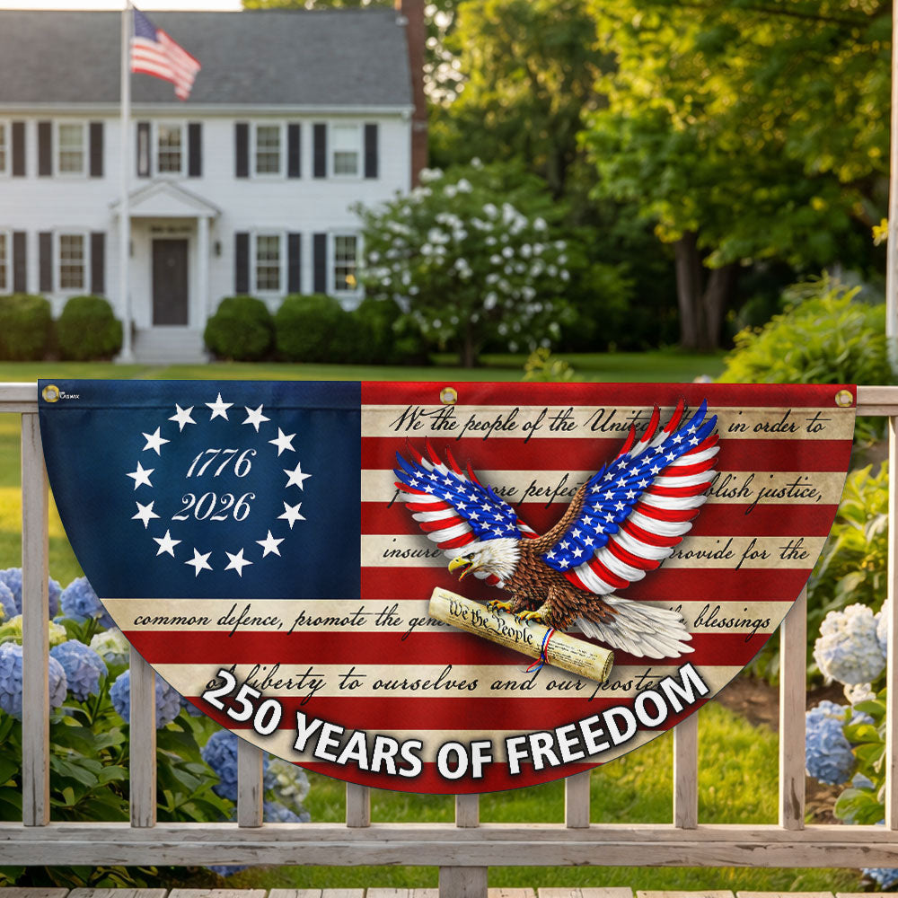 250 Years of Freedom Flag, We The People Patriotic 1776 2026 Fan Flag