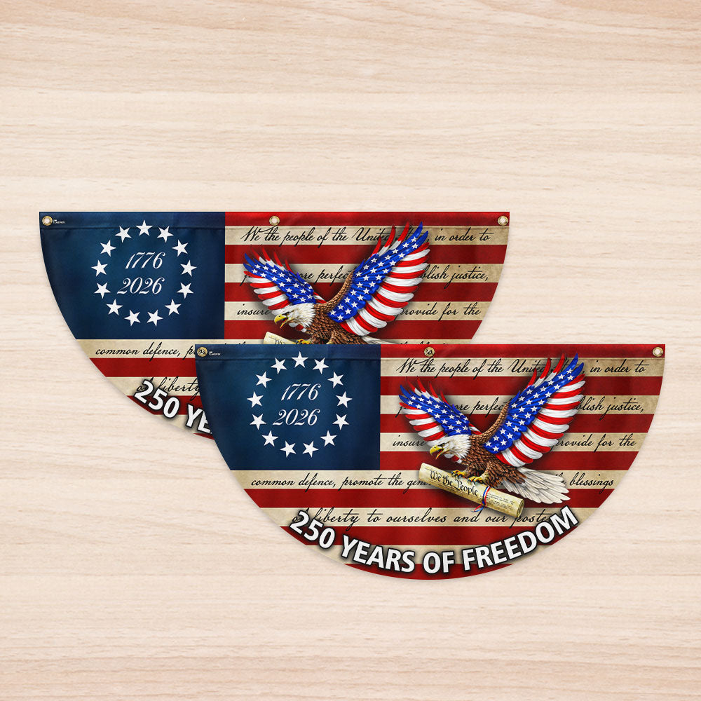 250 Years of Freedom Flag, We The People Patriotic 1776 2026 Fan Flag