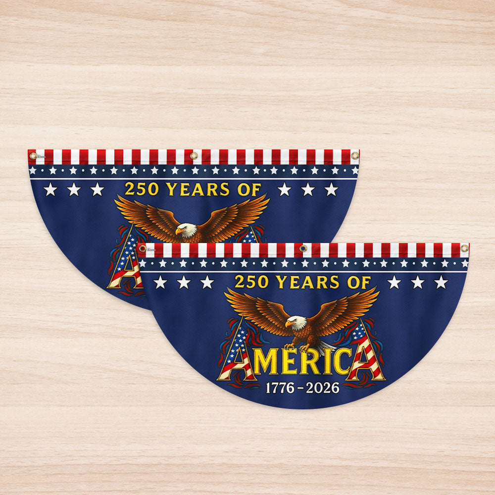 250 Years of America Fan Flag, Bald Eagle 1776 2026 Flag Decor