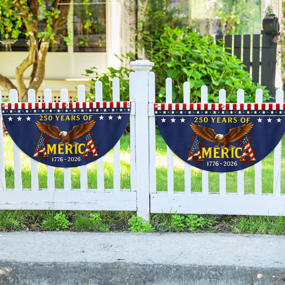 250 Years of America Fan Flag, Bald Eagle 1776 2026 Flag Decor