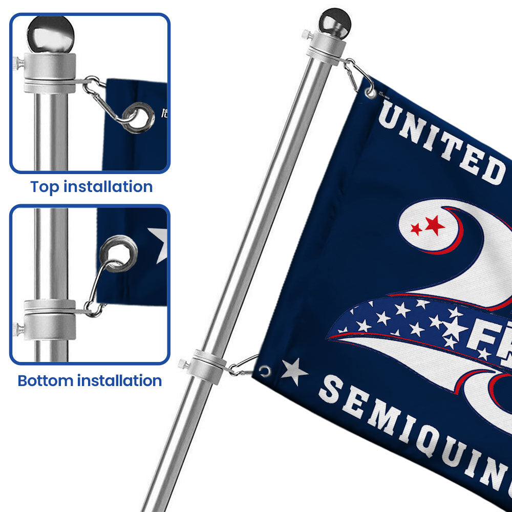 250 Years of Freedom American Flag, Patriotic Anniversary 1776 2026 Grommet Flag