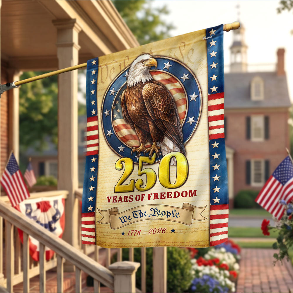 Patriotic 250 Years Flag, We The People 1776 2026 American Flag Outdoor Decor