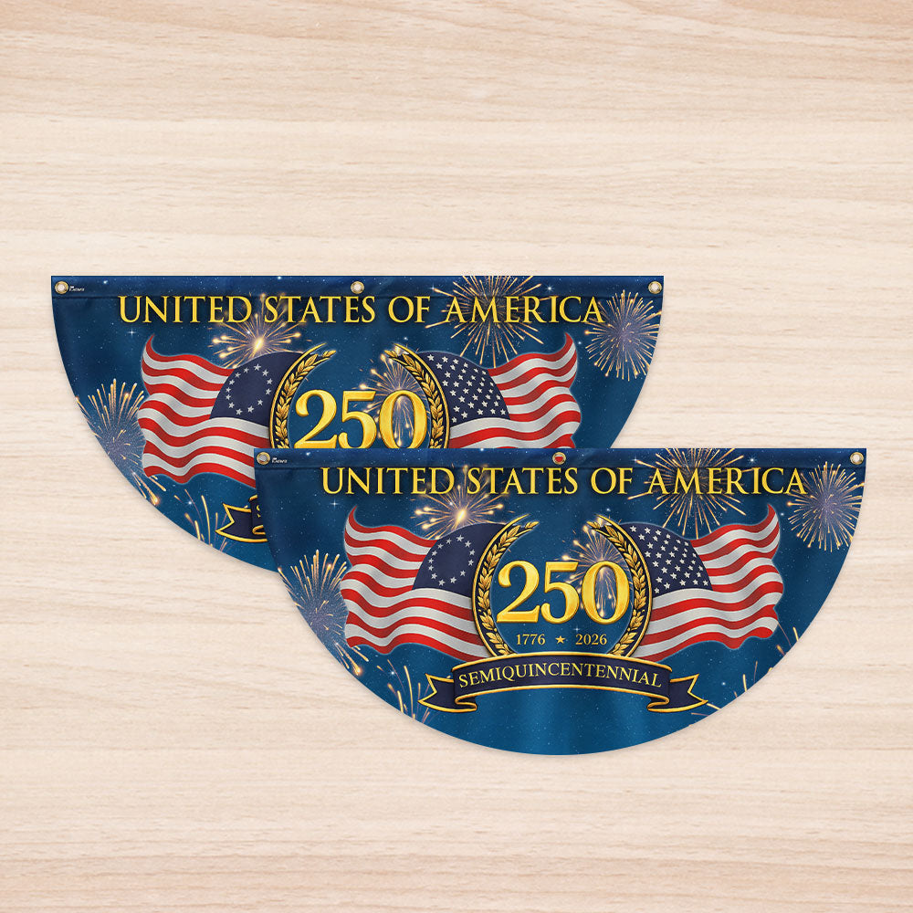 250 Years Semiquincentennial 1776 2026 Fan Flag, Patriotic American Flag Decor