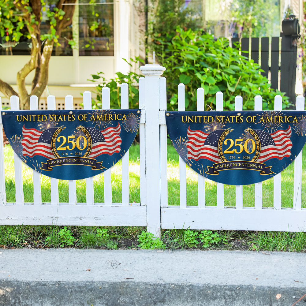 250 Years Semiquincentennial 1776 2026 Fan Flag, Patriotic American Flag Decor