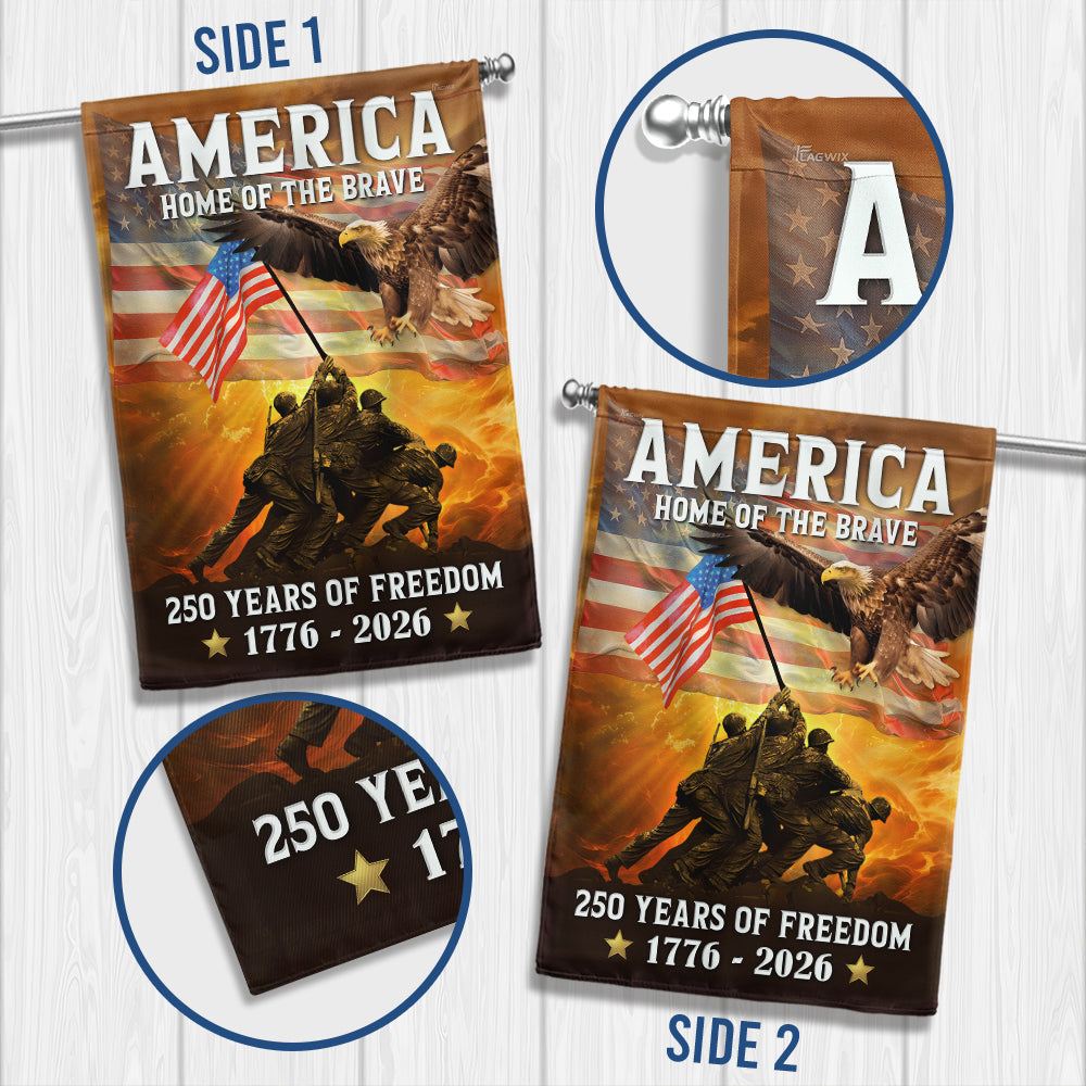 American Flag | 250th Anniversary Double Sided Canvas Flag for Patriotic Holidays 1776-2026