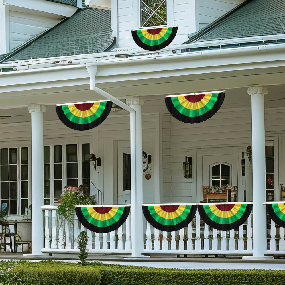 Juneteenth Non-Pleated Fan Flag