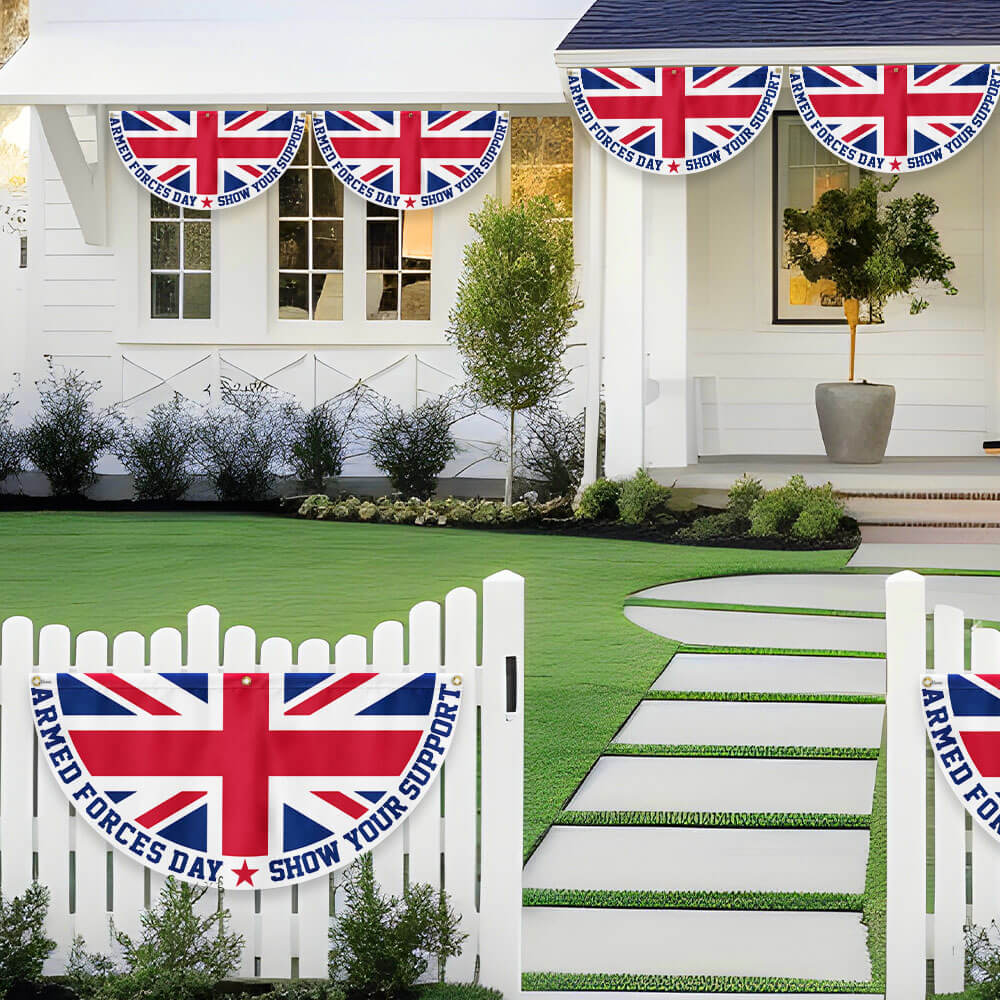 Armed Forces Day UK Non-Pleated Fan Flag