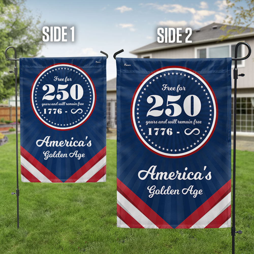 Flagwix American Flag - Flagwix America 250th Anniversary Golden Age Canvas Flag