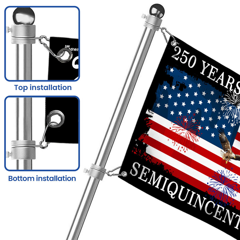 250 Years of Freedom Grommet Flag - Patriotic Semiquincentennial American Flag