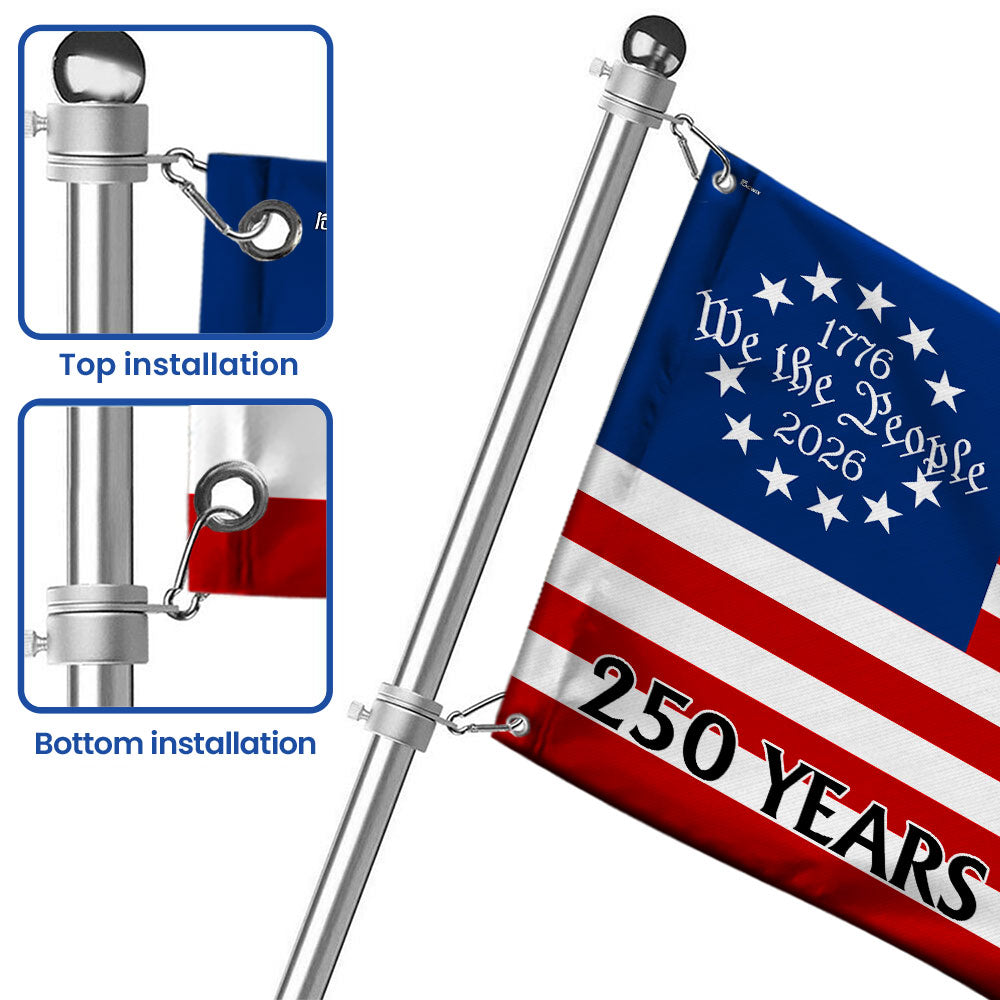 250 Years of Freedom Flag, 250th Anniversary Semiquincentennial American Grommet Flag