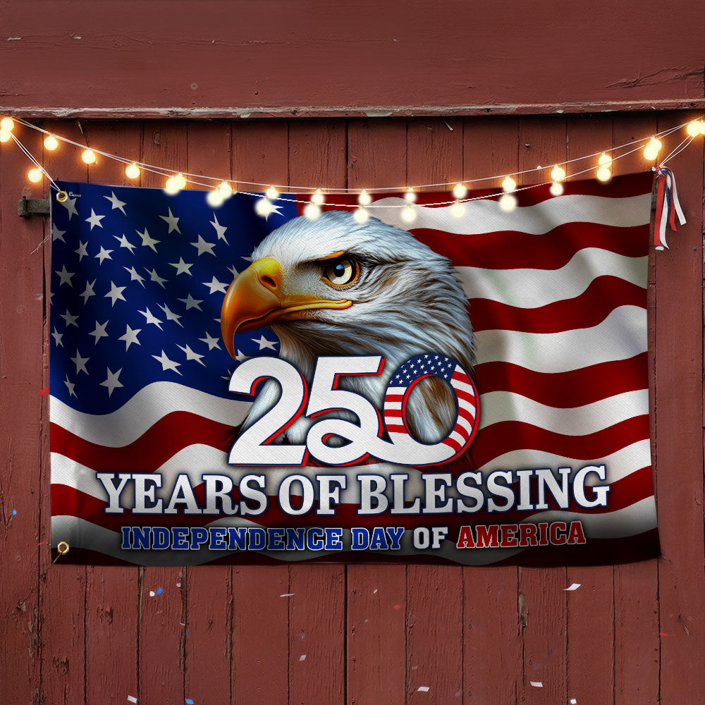 250 Years of Blessing Flag, Eagle Independence Day of America US Grommet Flag