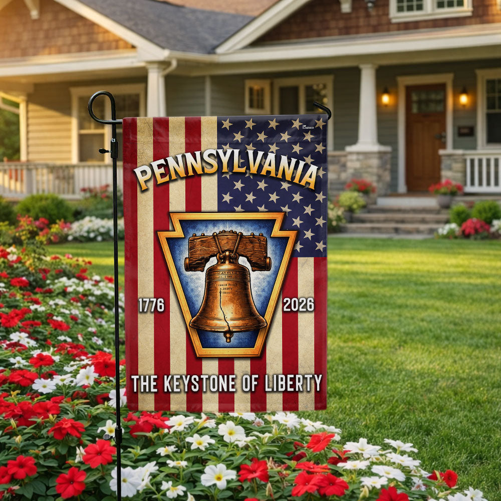 250th Anniversary Pennsylvania Flag, The Keystone of Liberty US Flag