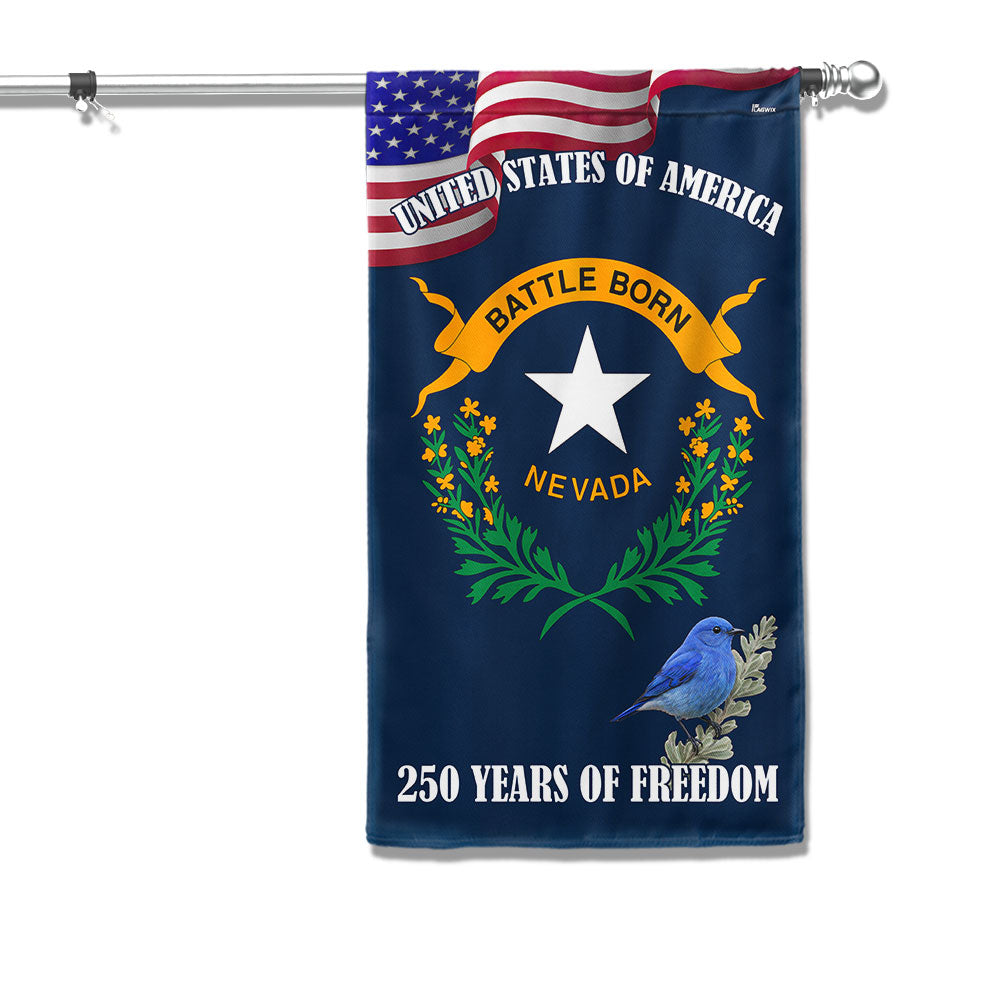 Nevada State Flag, 250 Years of Freedom Nevada State Decoration