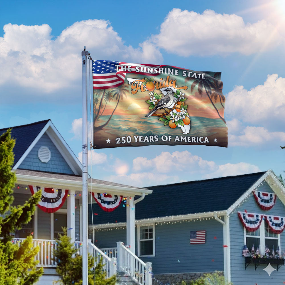 250 Years of America Flag, The Sunshine State Florida Grommet Flag