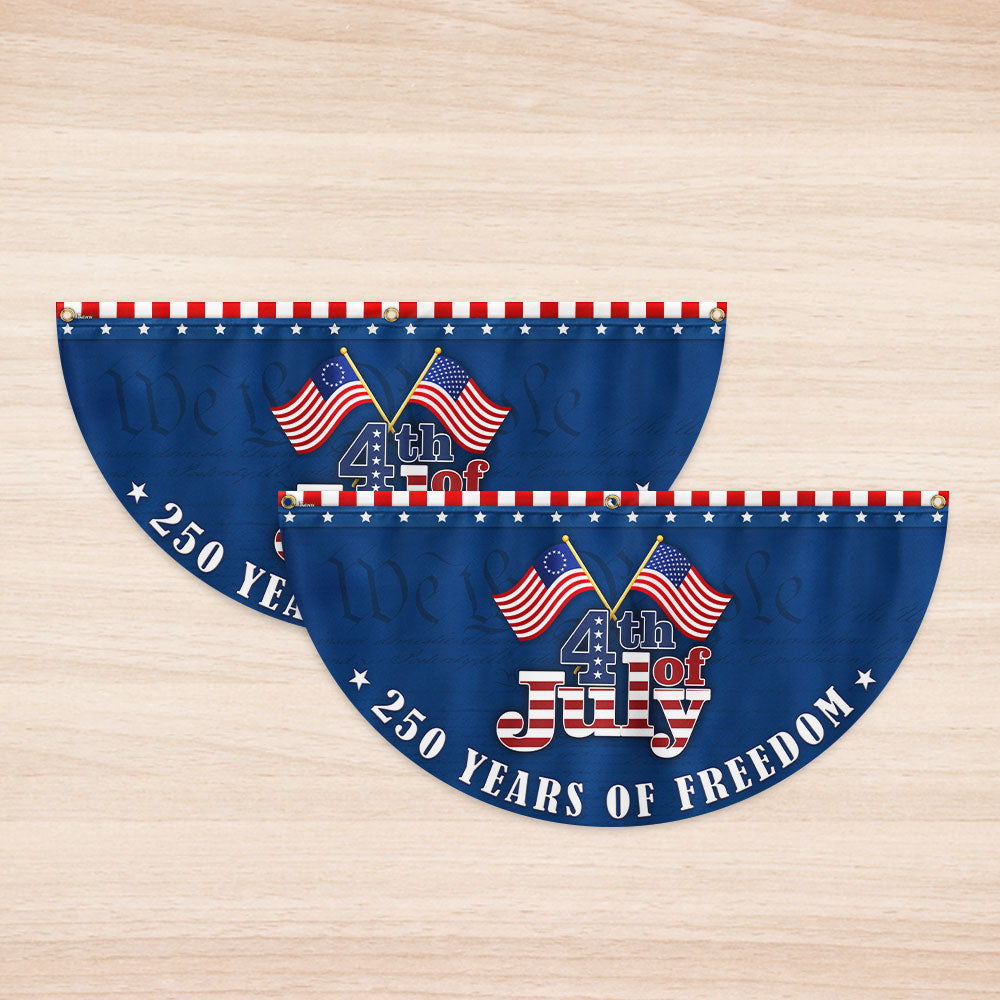 250 Years of Freedom Flag, 1776 2026 Betsy Ross 4th of July Fan Flag