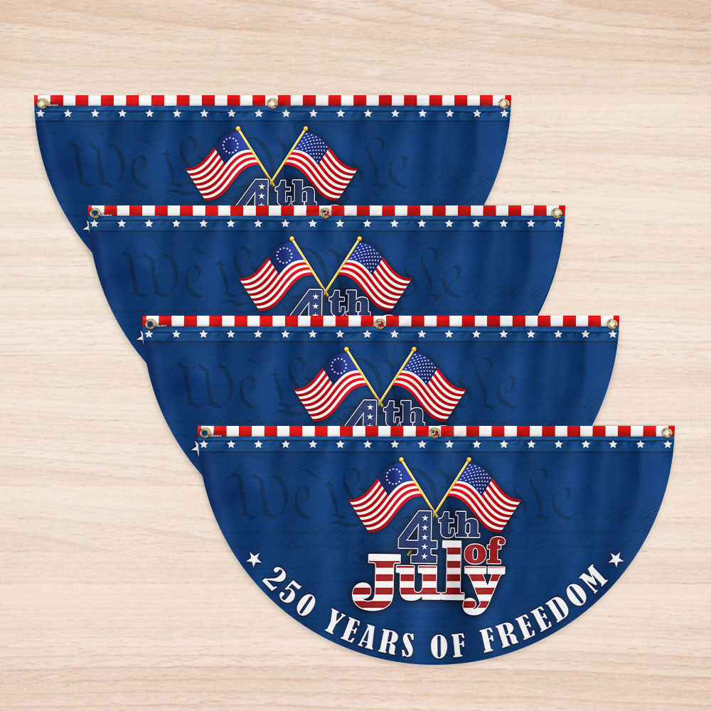 250 Years of Freedom Flag, 1776 2026 Betsy Ross 4th of July Fan Flag