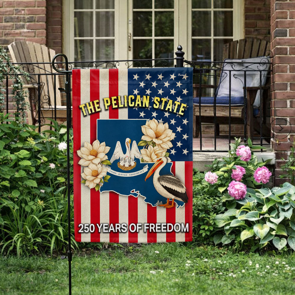 Louisiana Flag, 250 Years of Freedom The Pelican State US Flag