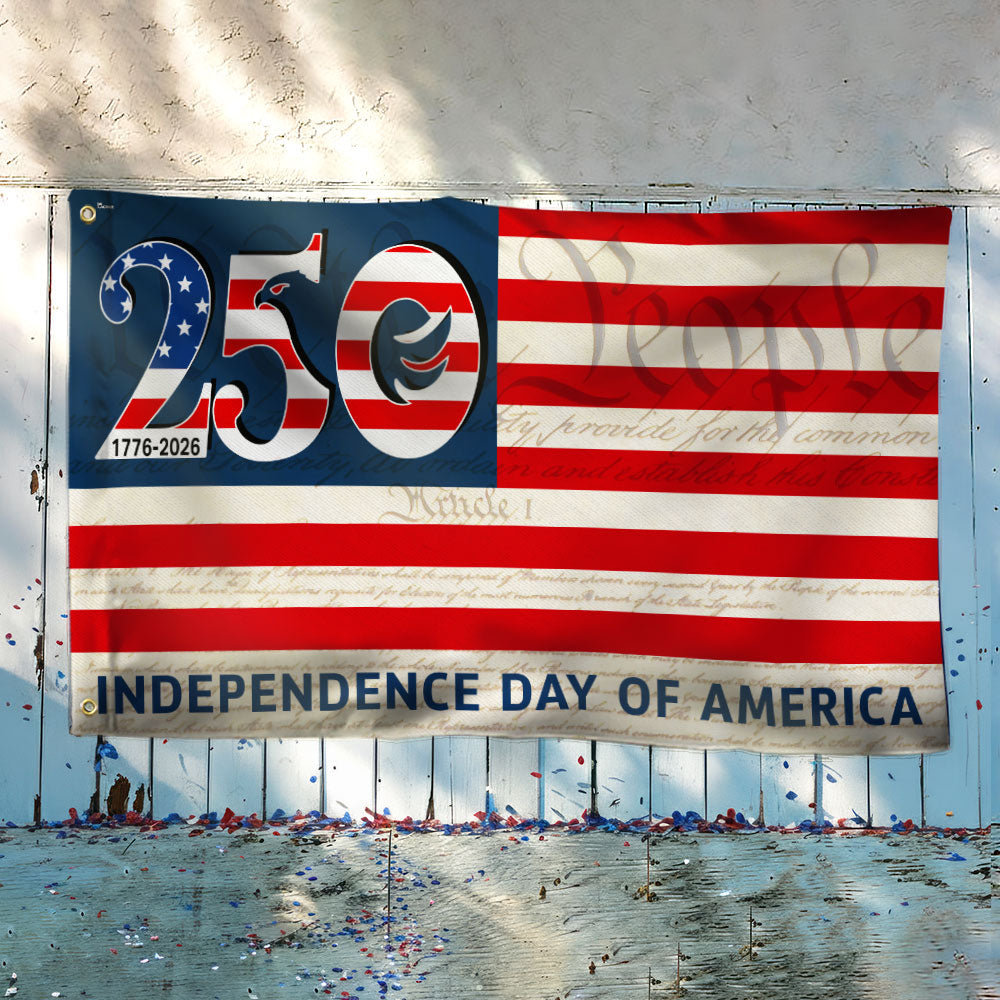 250th Anniversary Flag, 1776 2026 Independence Day of America Grommet Flag