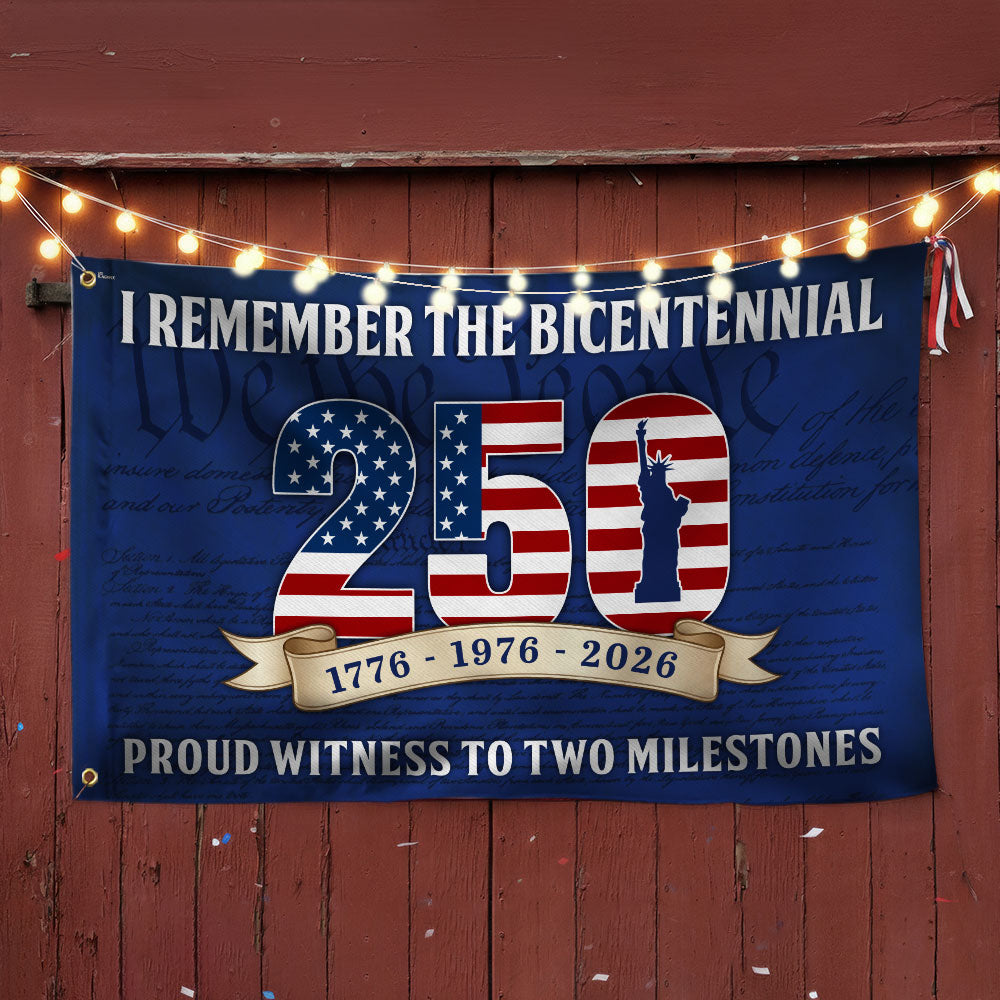 250th Anniversary US Flag, Proud Witness To Two Milestones Grommet Flag