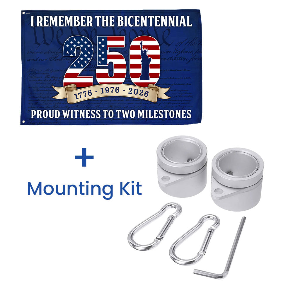 250th Anniversary US Flag, Proud Witness To Two Milestones Grommet Flag