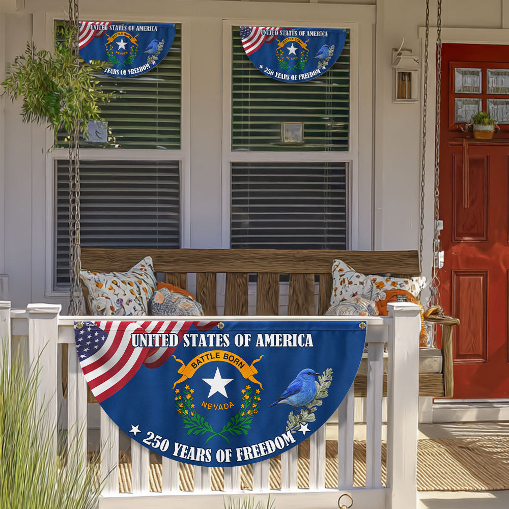 Nevada State Flag, 250 Years of Freedom Nevada State Fan Flag