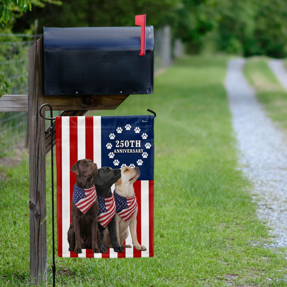 Dog American Flag, 250th Anniversary Labrador Retriever US Flag