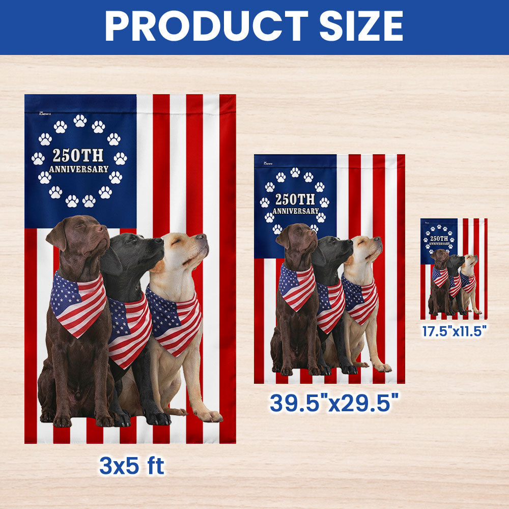 Dog American Flag, 250th Anniversary Labrador Retriever US Flag