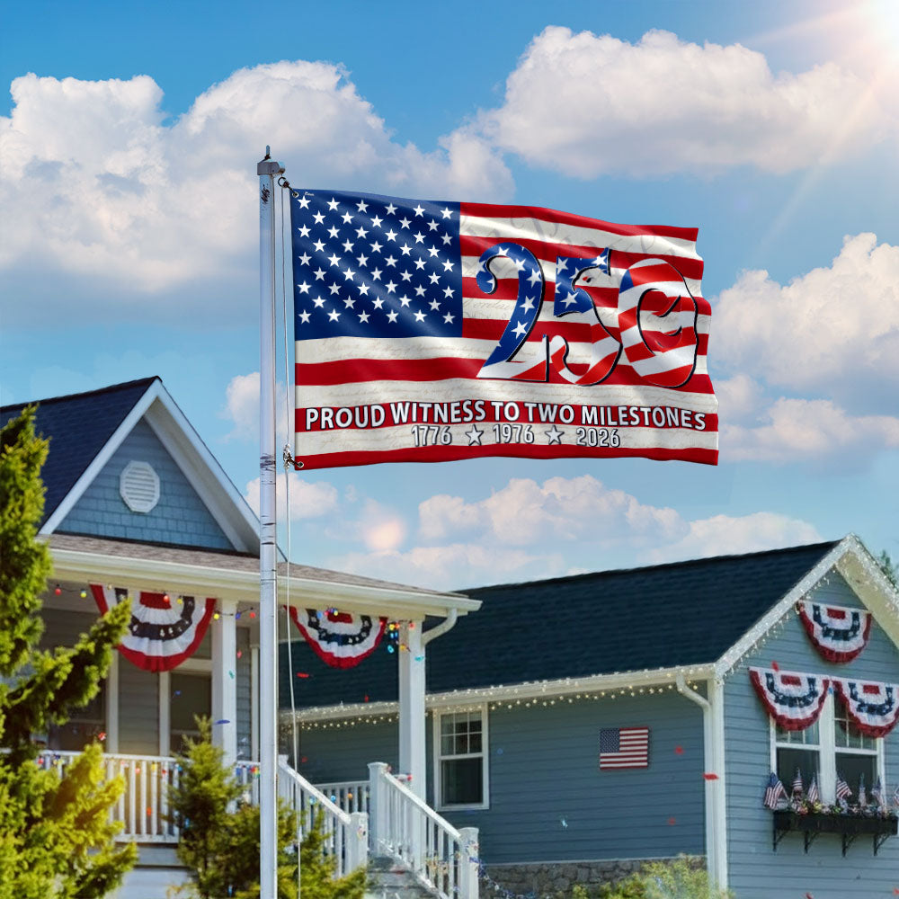 250th Anniversary American Flag, Proud Witness To Two Milestones Decor