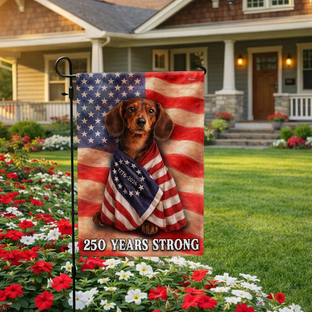 Dachshund American Patriot Flag, 250 Years Strong Dog US Flag