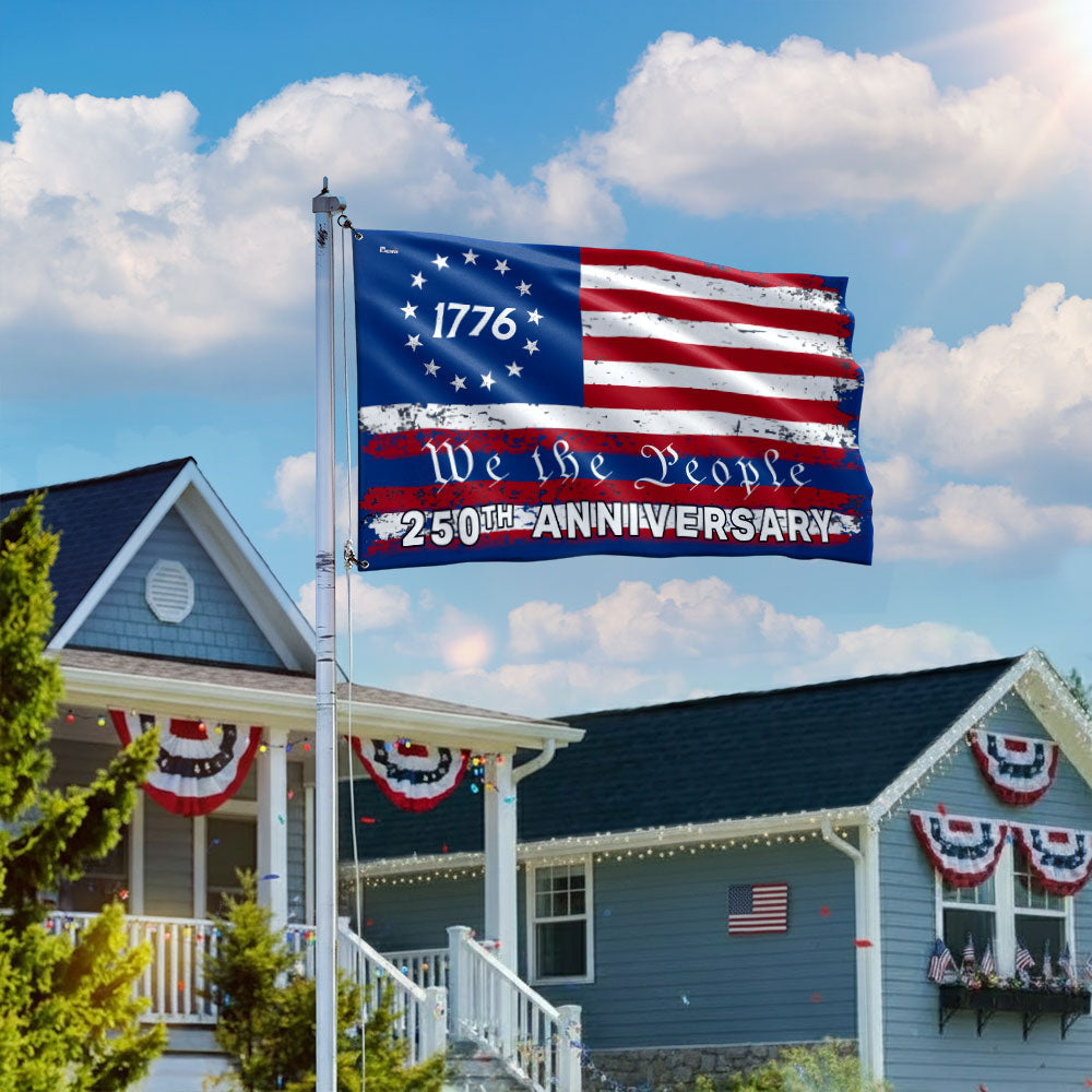 Betsy Ross US Flag, 250th Anniversary 1776 We The People Patriotic Decor