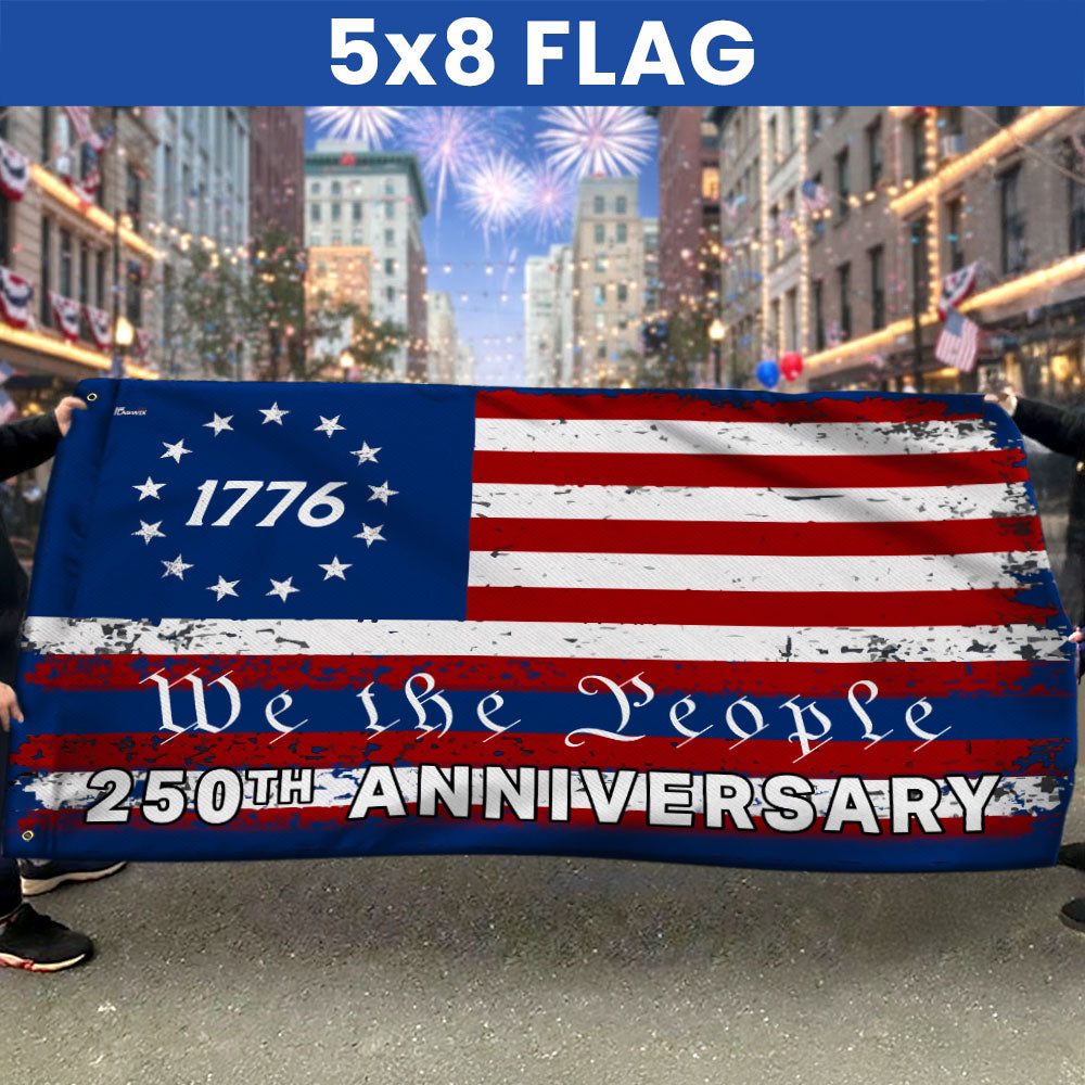 Betsy Ross US Flag, 250th Anniversary 1776 We The People Patriotic Decor