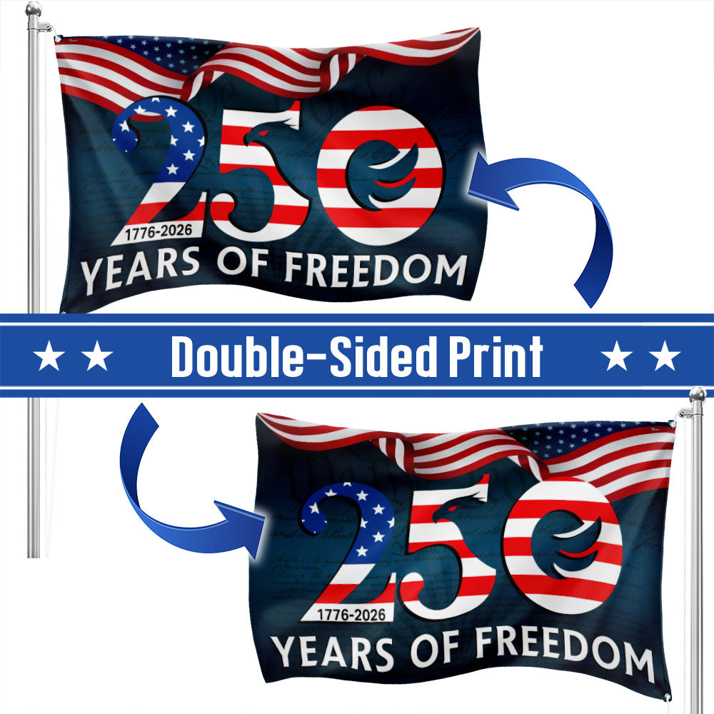 250th Anniversary American Flag, 1776 2026 Patriotic We The People Decor