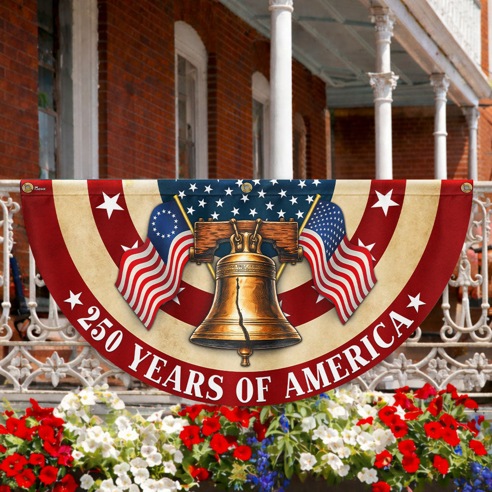 250 Years of America Liberty Betsy Ross Vintage Fan Flag