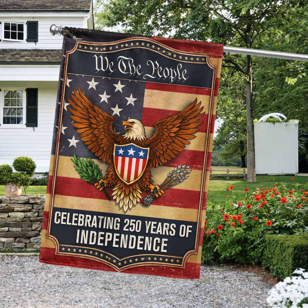 250th Anniversary Flag, Patriotic Eagle Shield We The People US Flag