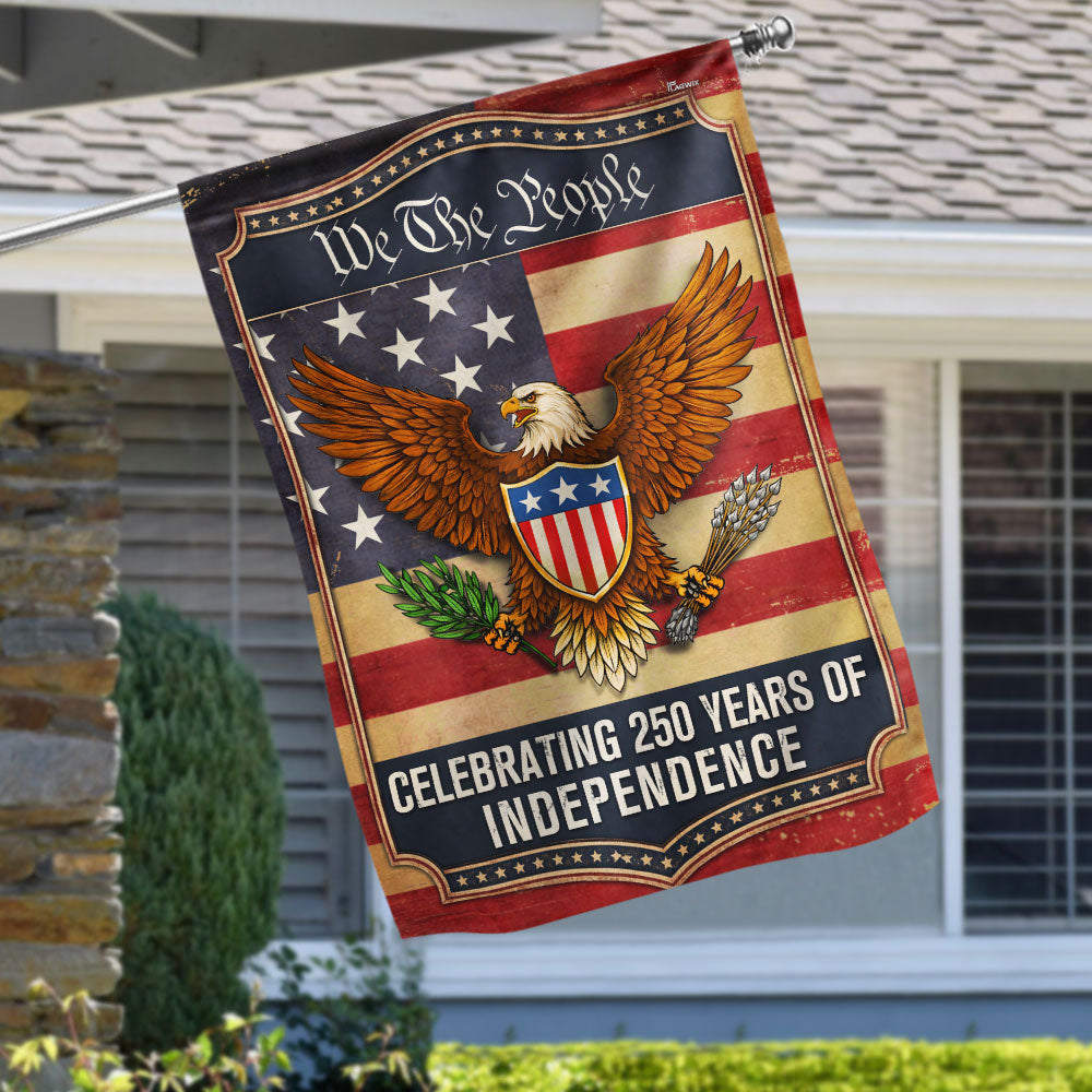 250th Anniversary Flag, Patriotic Eagle Shield We The People US Flag