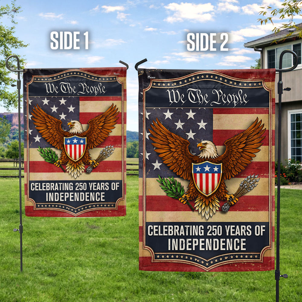 250th Anniversary Flag, Patriotic Eagle Shield We The People US Flag