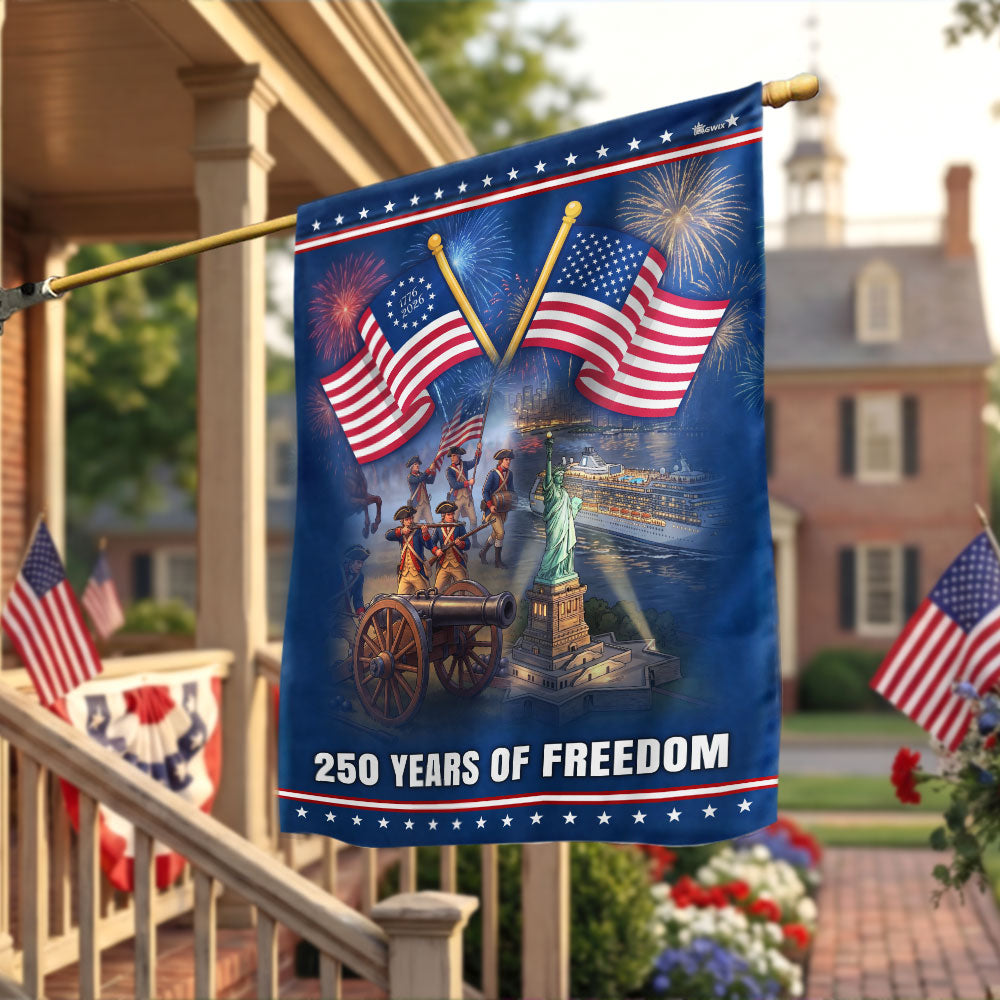 Independence Day Flag, 250 Years of Freedom Betsy Ross American Flag