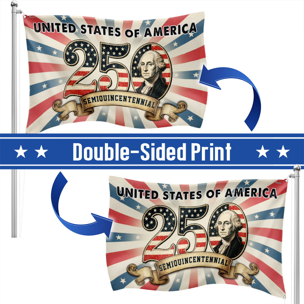 250th Anniversary United States of America Washington Vintage Grommet Flag