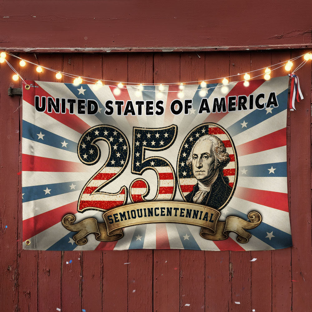 250th Anniversary United States of America Washington Vintage Grommet Flag