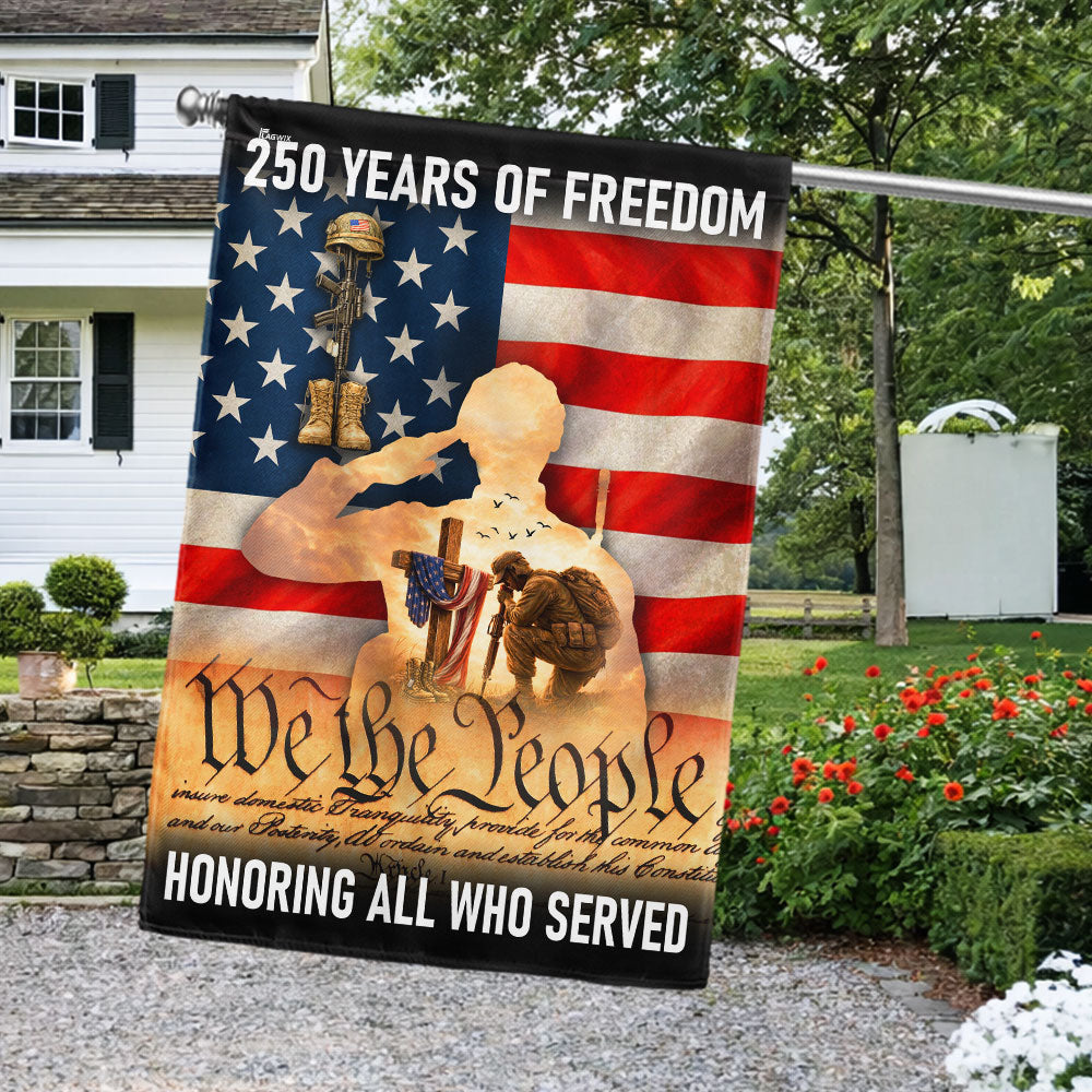 Memorial Day Flag, 250 Years of Freedom Honoring All Who Served US Flag