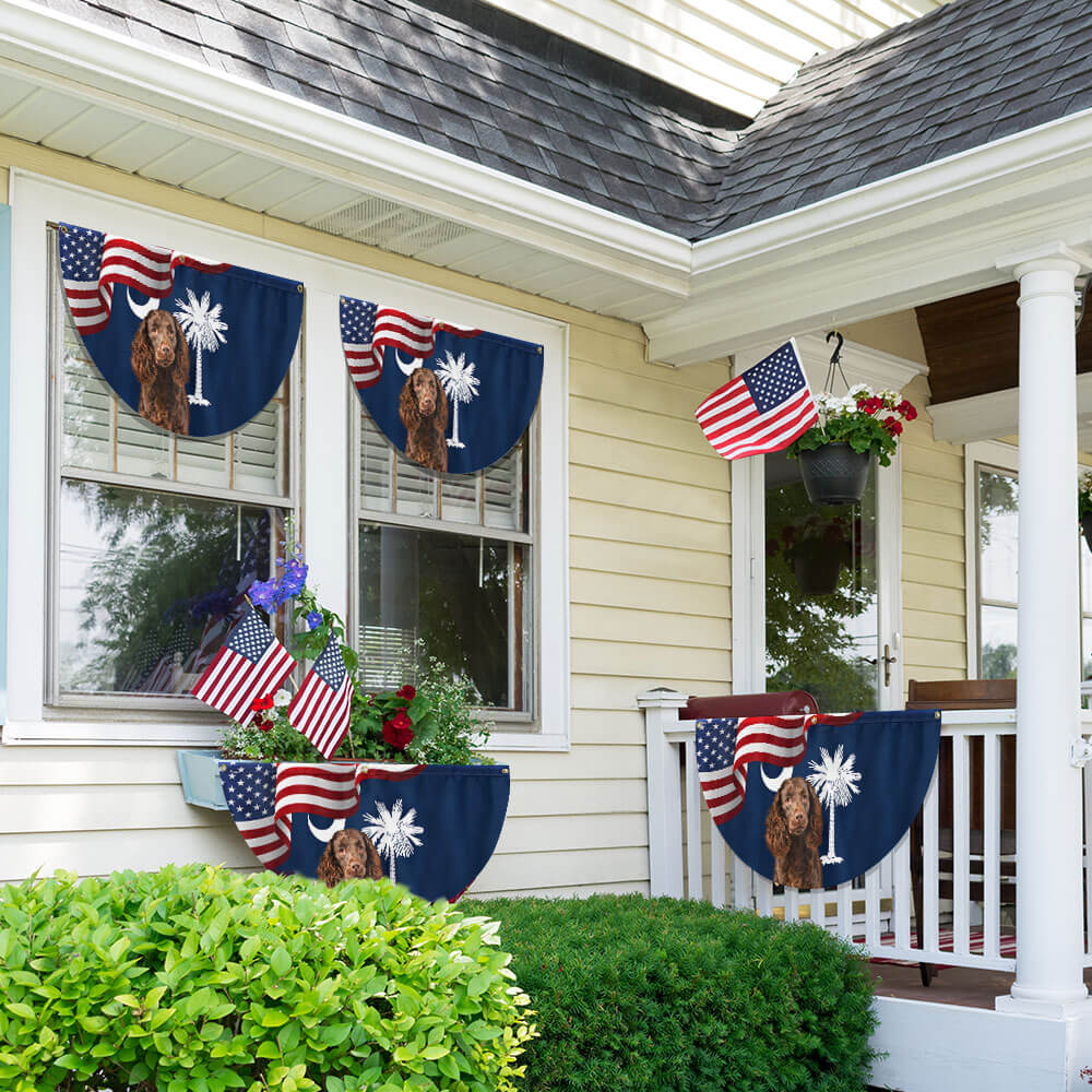 South Carolina Boykin Spaniel Non-Pleated Fan Flag