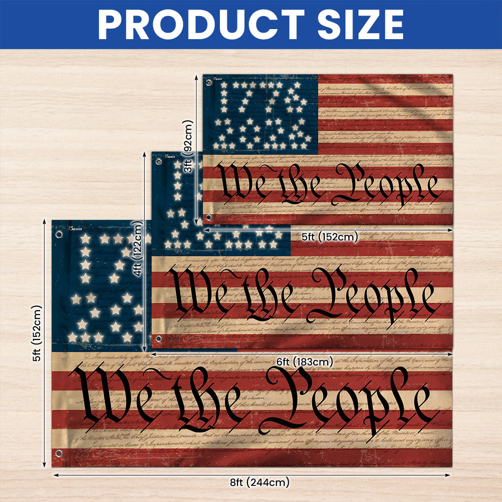 Flagwix We The People Grommet Flag 1776 - 2026 American Flag 250th Anniversary