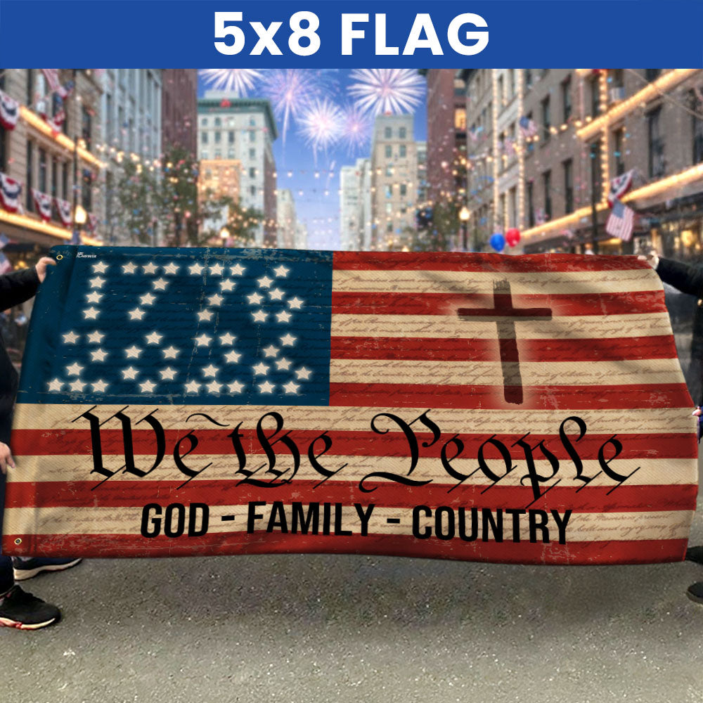 Flagwix We The People Grommet Flag 1776 - 2026 God Family Country 250th Anniversary