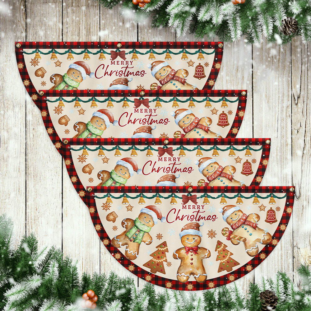 Gingerbread Christmas Non-Pleated Fan Flag